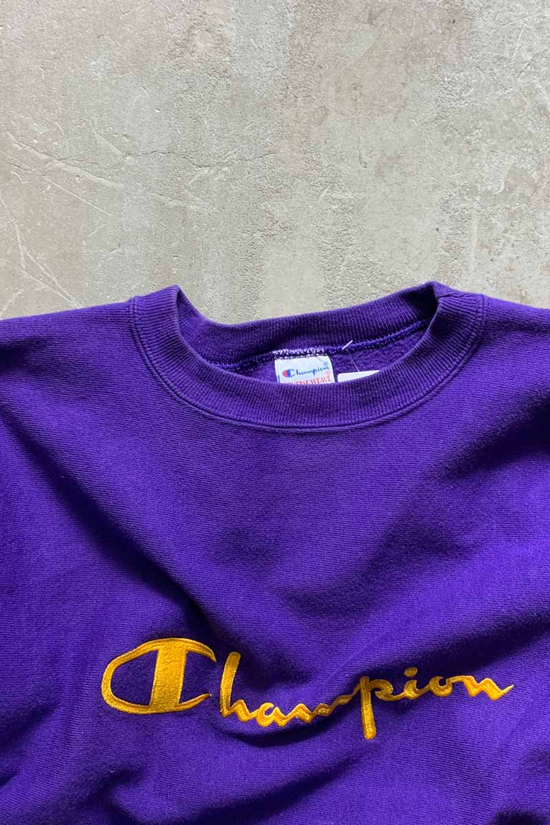 MADE IN USA 90'S REVERSE WEAVE SWEATSHIRT / PURPLE [SIZE: L USED]