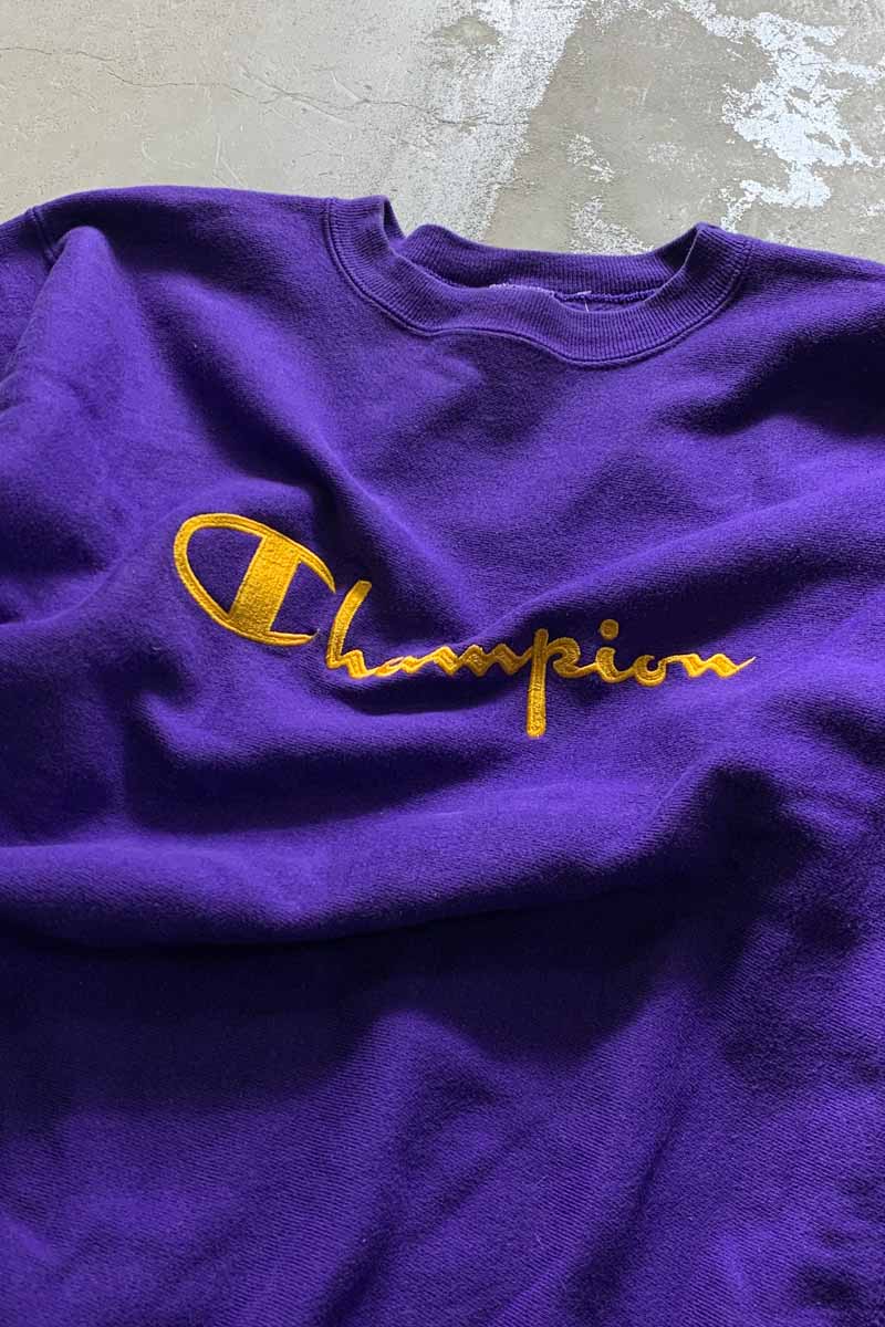 MADE IN USA 90'S REVERSE WEAVE SWEATSHIRT / PURPLE [SIZE: L USED]
