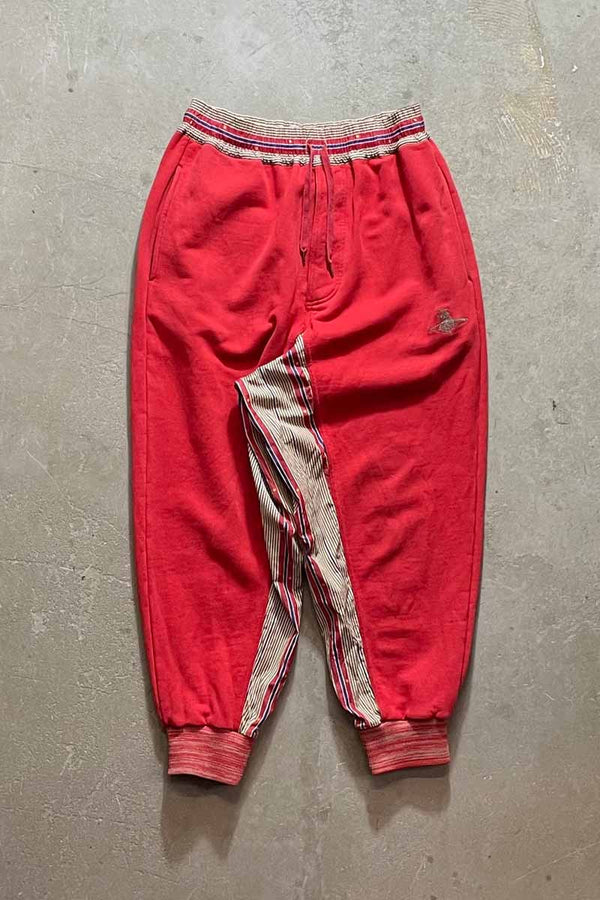 SWITCHING SWEAT PANTS / RED [SIZE: S USED]