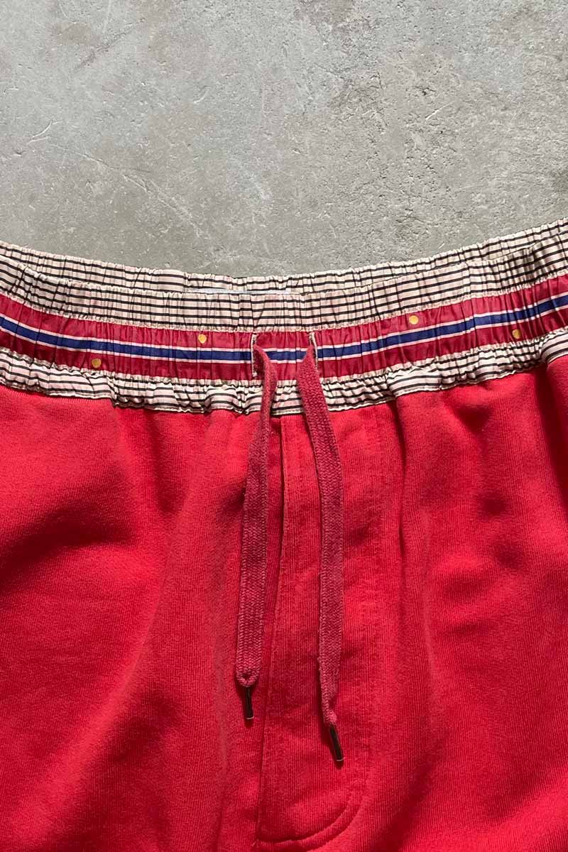 SWITCHING SWEAT PANTS / RED [SIZE: S USED]