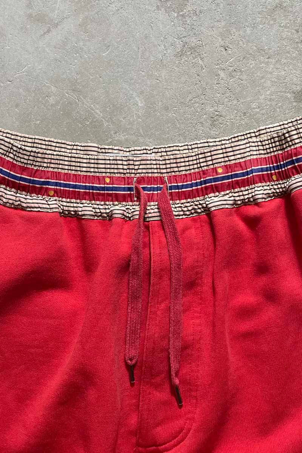SWITCHING SWEAT PANTS / RED [SIZE: S USED]