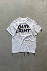 90'S BUD BEER LOGO T-SHIRT / WHITE [SIZE: XL USED]