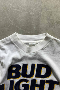 90'S BUD BEER LOGO T-SHIRT / WHITE [SIZE: XL USED]