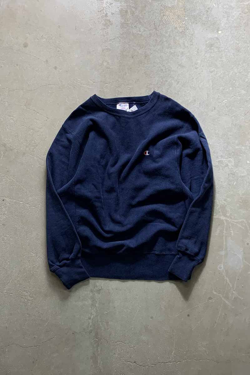 MADE IN USA 80'S REVERSE WEAVE SWEATSHIRT / NAVY [SIZE: L USED]