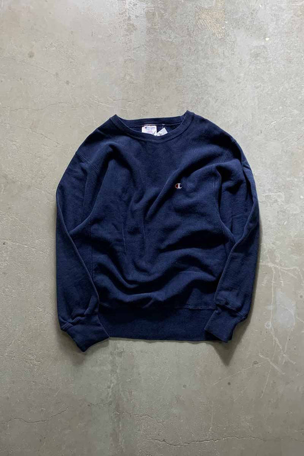 MADE IN USA 80'S REVERSE WEAVE SWEATSHIRT / NAVY [SIZE: L USED]