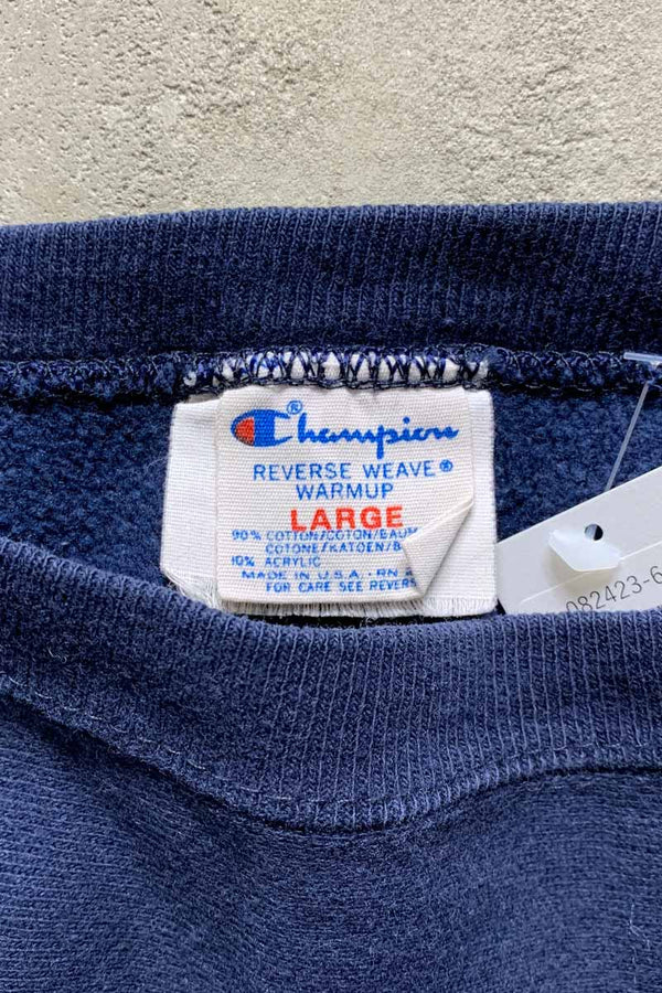 MADE IN USA 80'S REVERSE WEAVE SWEATSHIRT / NAVY [SIZE: L USED]