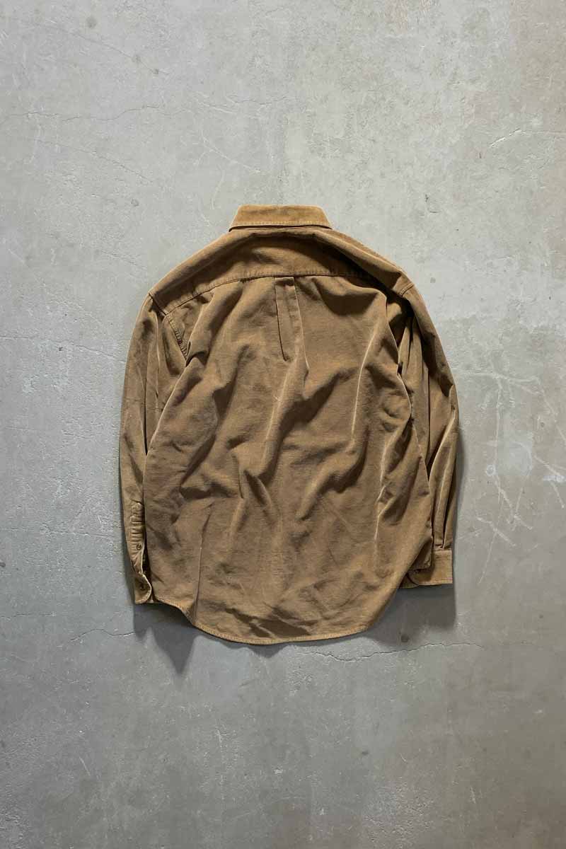 90'S B.D L/S CORDUROY SHIRT / BROWN [SIZE: M USED]