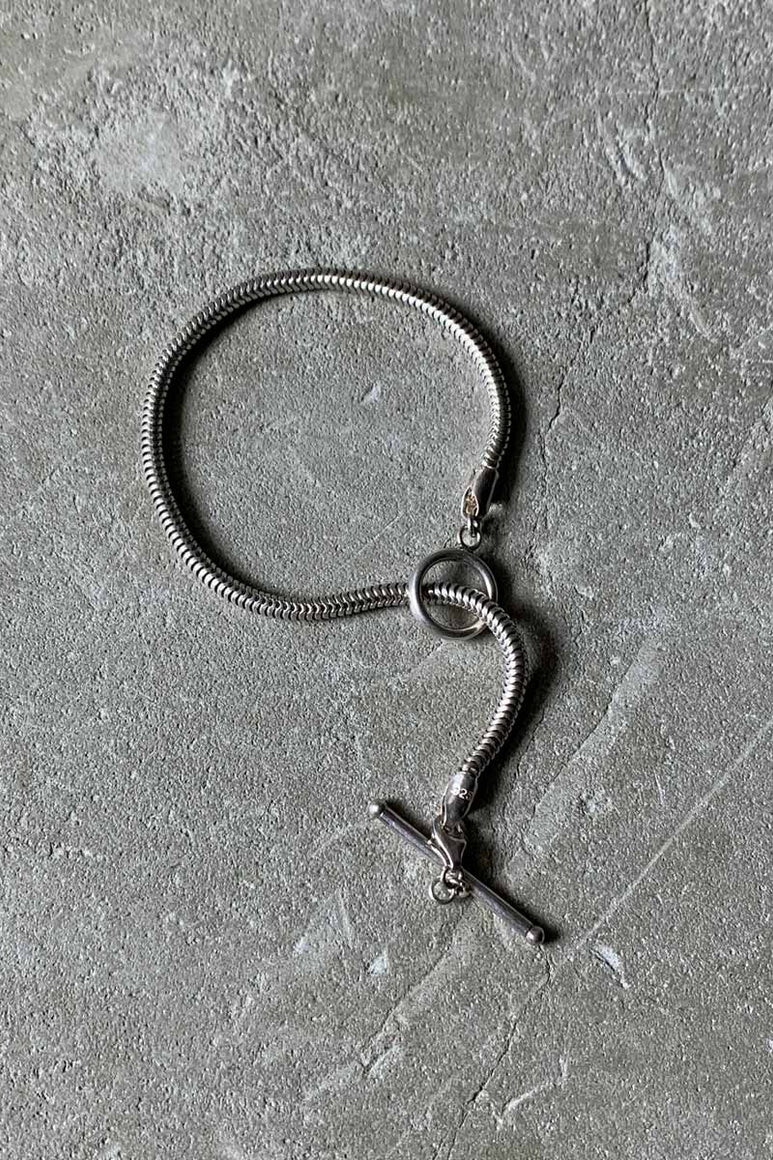 925 SILVER SNAKE CHAIN BRACELET T-BAR [SIZE: ONE SIZE USED]