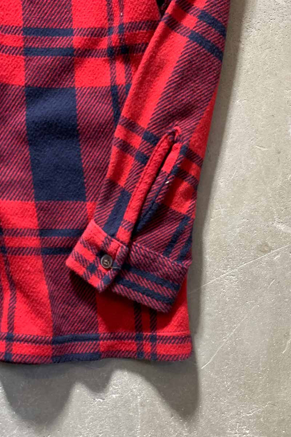 90'S CHECK L/S SHIRT / RED [SIZE: M USED]
