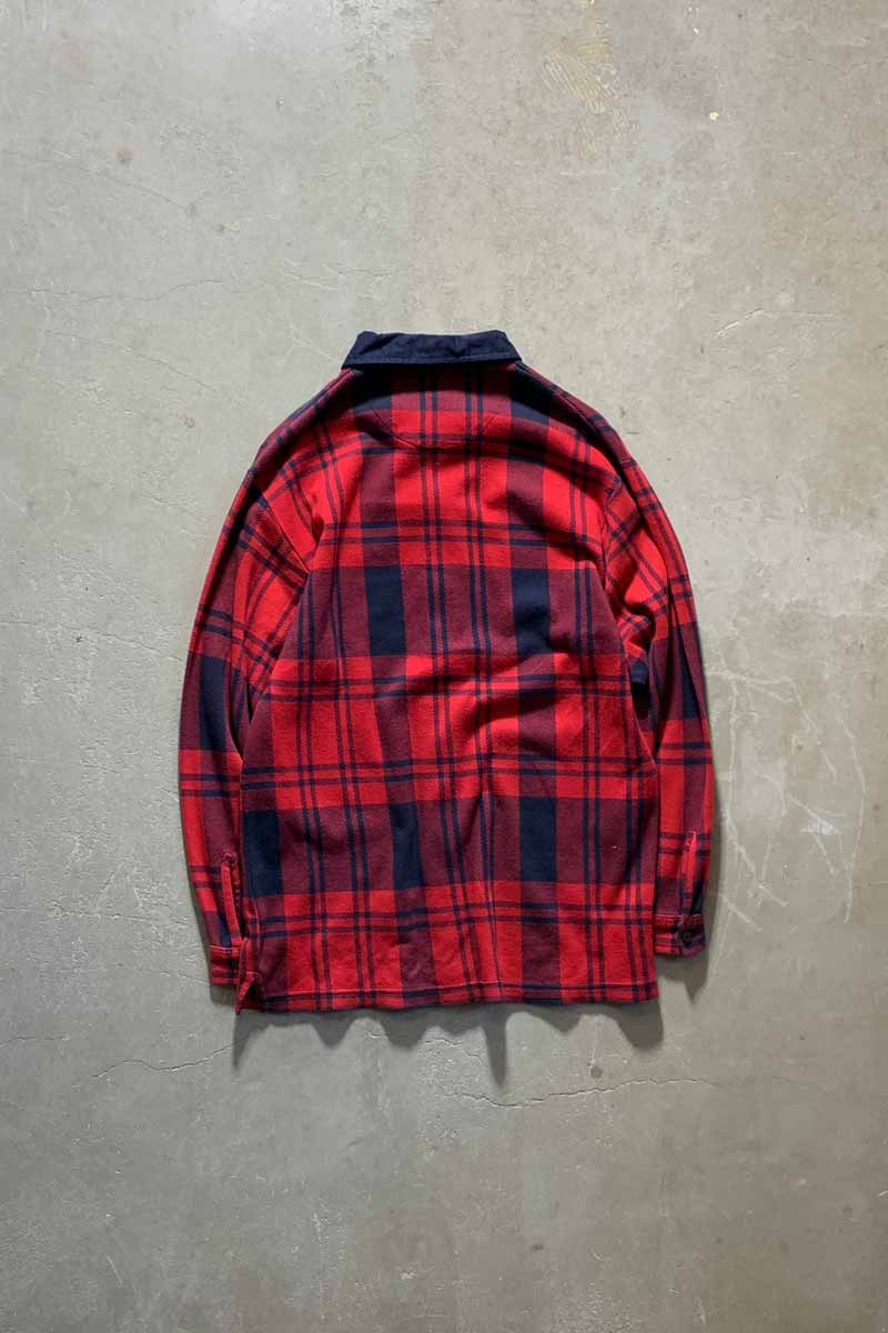 90'S CHECK L/S SHIRT / RED [SIZE: M USED]