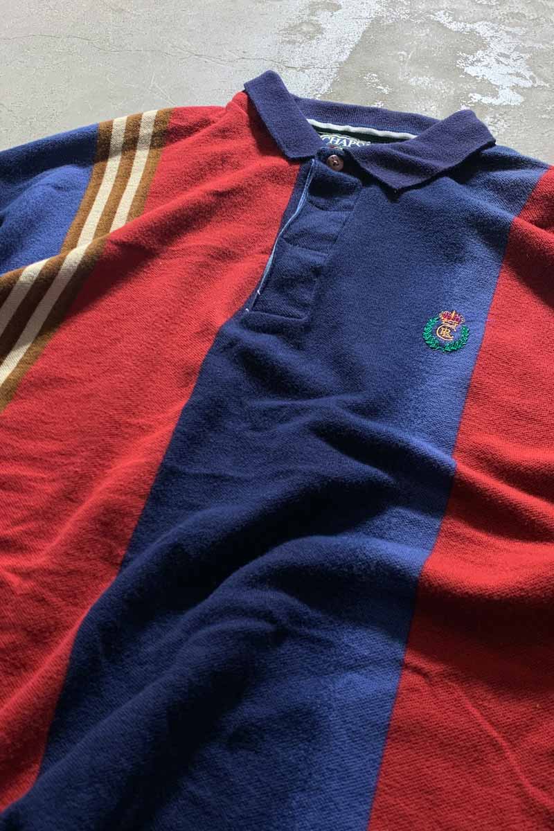 90'S L/S POLO SHIRT / MULTI [SIZE: XL USED]