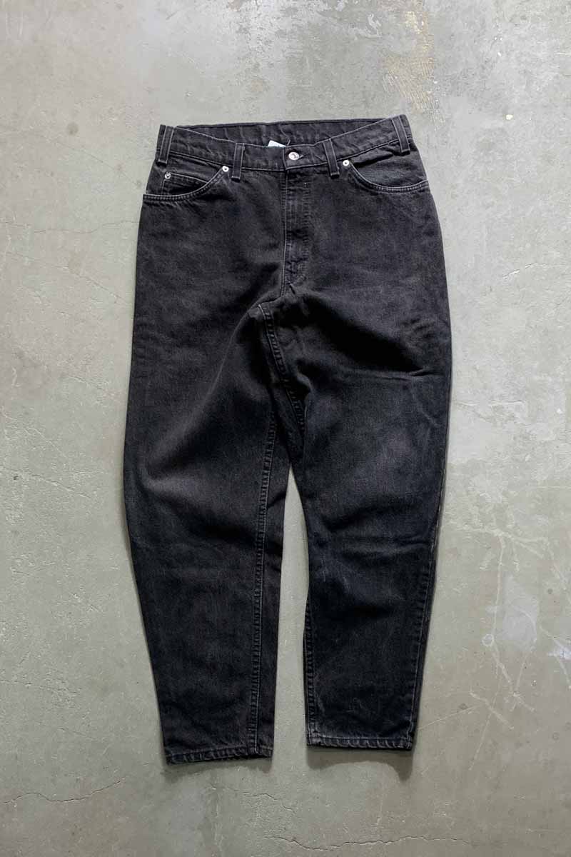 80's 560 ORANGE TAB DENIM PANTS / BLACK [SIZE: W33L30 USED]