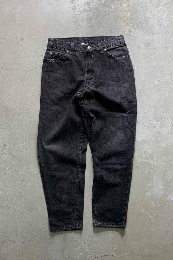 80's 560 ORANGE TAB DENIM PANTS / BLACK [SIZE: W33L30 USED]
