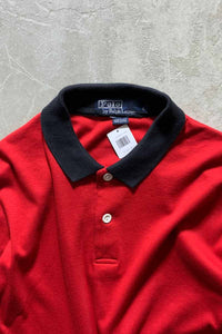 MADE IN USA 90'S L/S RUGGER SHIRT / RED [SIZE: L USED]