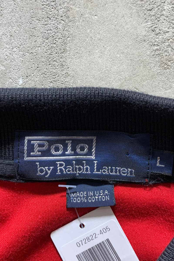 MADE IN USA 90'S L/S RUGGER SHIRT / RED [SIZE: L USED]