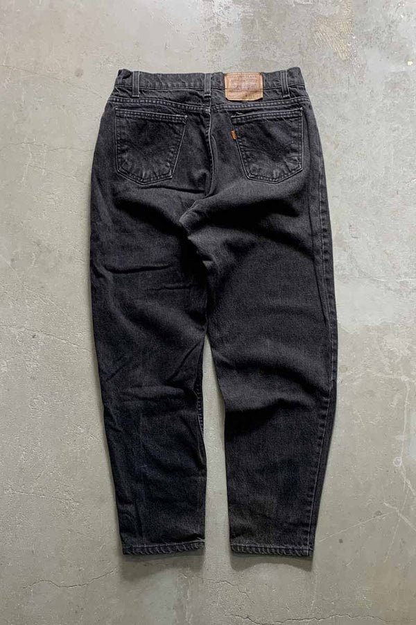 80's 560 ORANGE TAB DENIM PANTS / BLACK [SIZE: W33L30 USED]