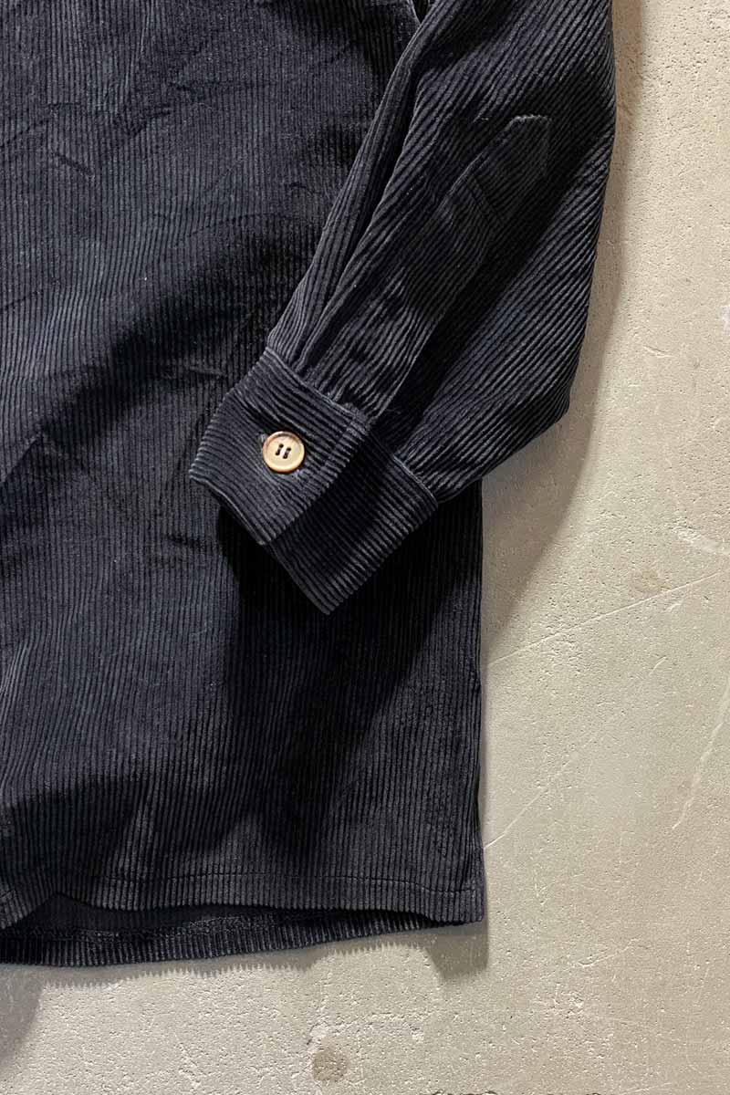L/S CORDUROY SHIRT / BLACK [SIZE: equivalent to L, USED]
