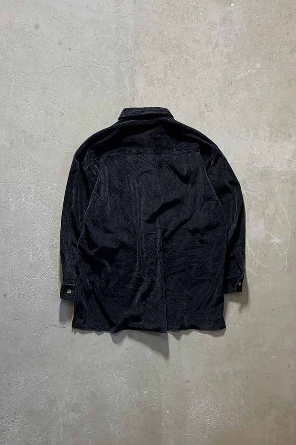L/S CORDUROY SHIRT / BLACK [SIZE: equivalent to L, USED]