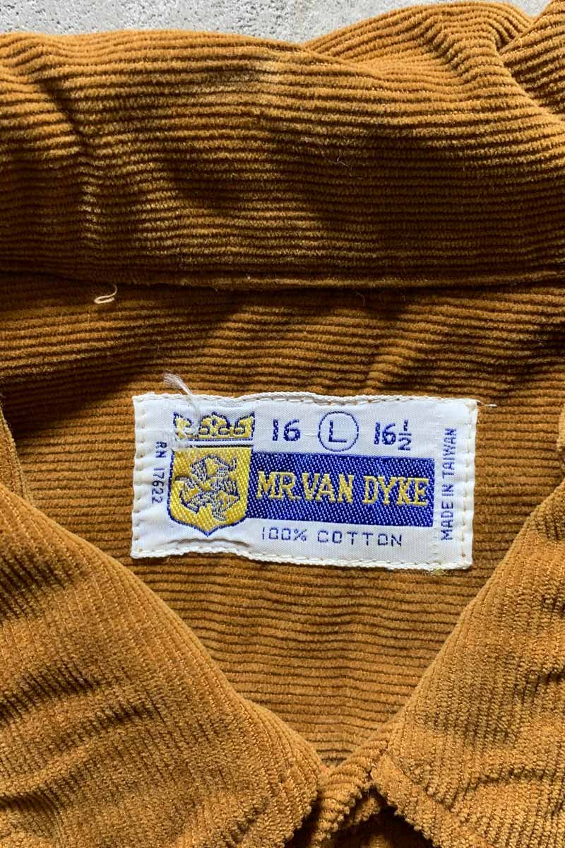 70'S-80'S L/S CORDUROY SHIRT / BEIGE [SIZE: L USED]