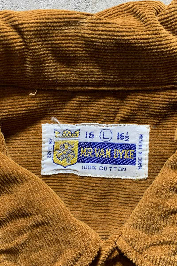 70'S-80'S L/S CORDUROY SHIRT / BEIGE [SIZE: L USED]