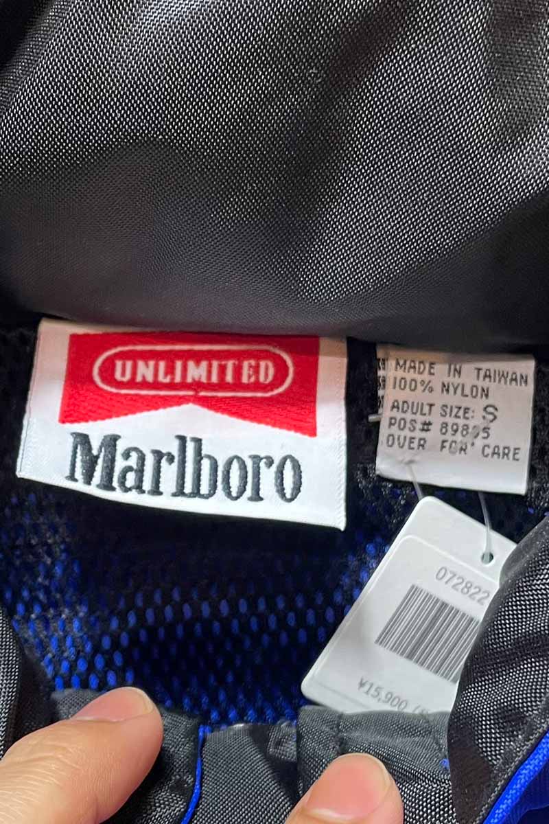 90'S BI-COLOR NYLON BLOUSON / BLUE / BLACK [SIZE: S DEADSTOCK/NOS]
