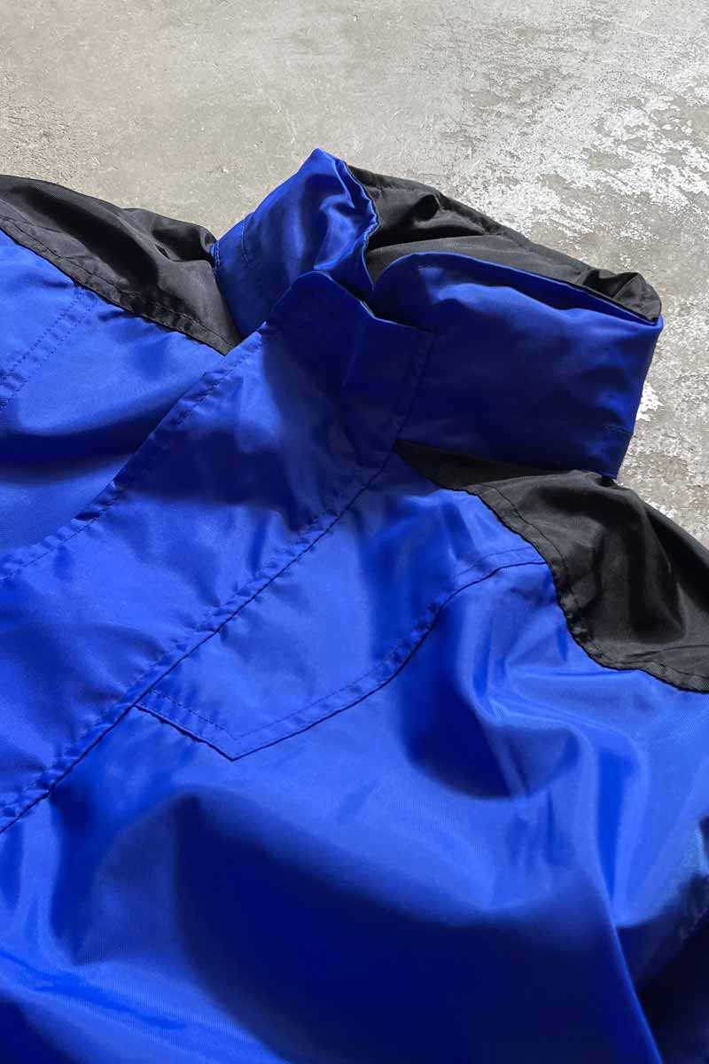 90'S BI-COLOR NYLON BLOUSON / BLUE / BLACK [SIZE: S DEADSTOCK/NOS]
