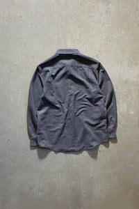 L/S VEGAN SUEDE SHIRT / CHARCOAL [SIZE: L USED]