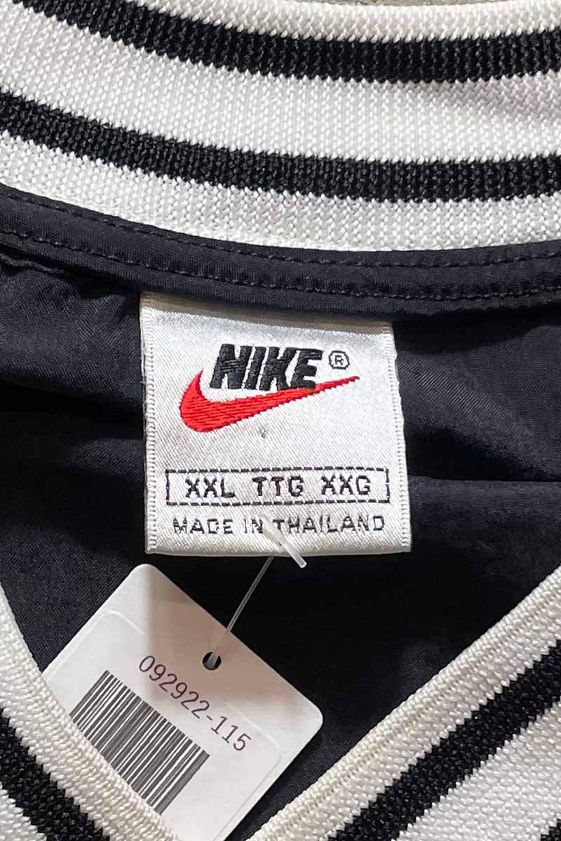 90'S V-NECK PULLOVER NYLON JACKET / BLACK [ SIZE: 2XL USED ]