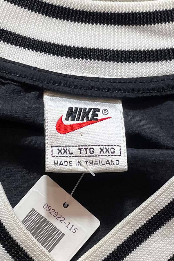 90'S V-NECK PULLOVER NYLON JACKET / BLACK [ SIZE: 2XL USED ]