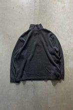 画像をギャラリービューアに読み込む, 90&#39;S HALF ZIP COTTON KNIT SWEATER / CHARCOAL [SIZE: XL USED]
