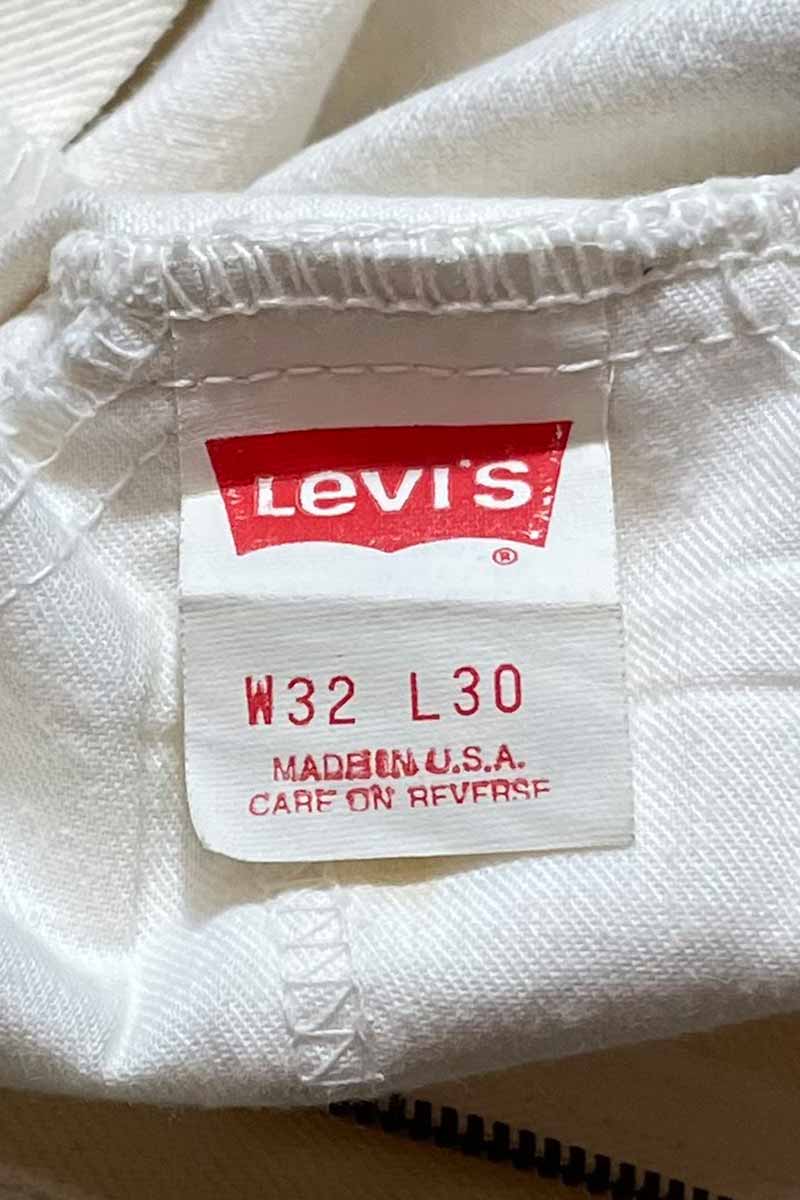 MADE IN USA 80'S 42509 0251 DENIM PANTS / BEIGE [SIZE: W32 L30 USED]