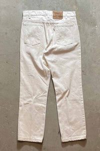 MADE IN USA 80'S 42509 0251 DENIM PANTS / BEIGE [SIZE: W32 L30 USED]