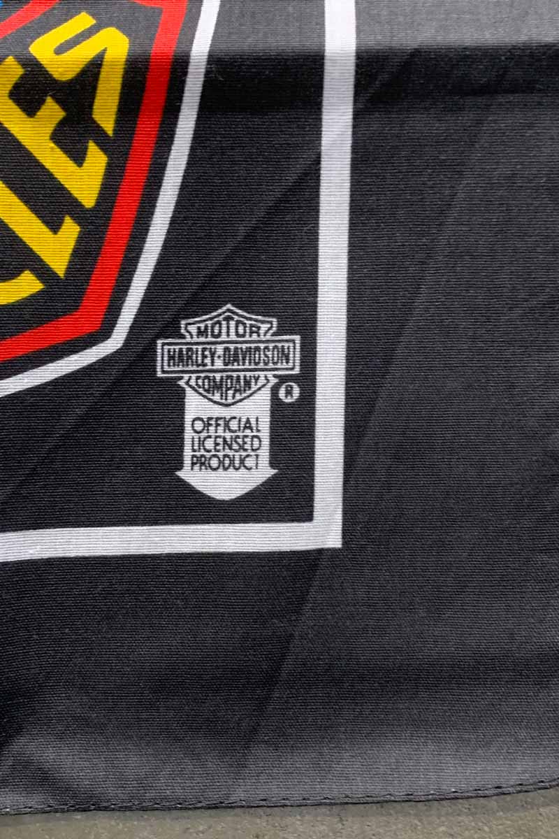 MADE IN USA 80'S VINTAGE BANDANA / BLACK [SIZE: ONE SIZE USED]
