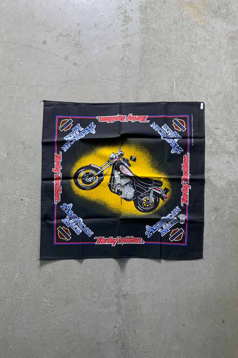 MADE IN USA 80'S VINTAGE BANDANA / BLACK [SIZE: ONE SIZE USED]