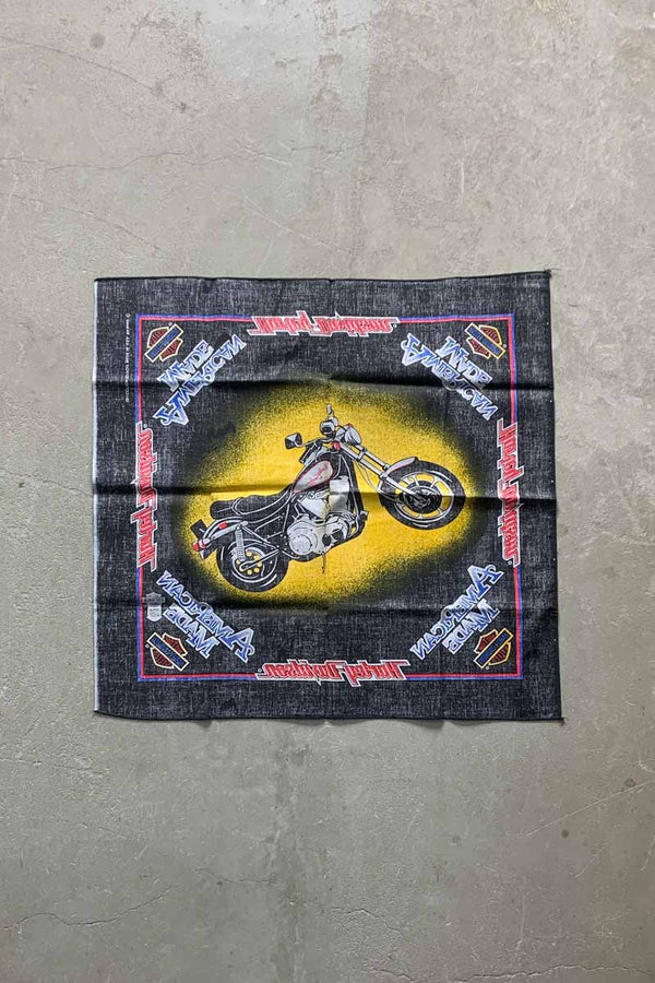 MADE IN USA 80'S VINTAGE BANDANA / BLACK [SIZE: ONE SIZE USED]