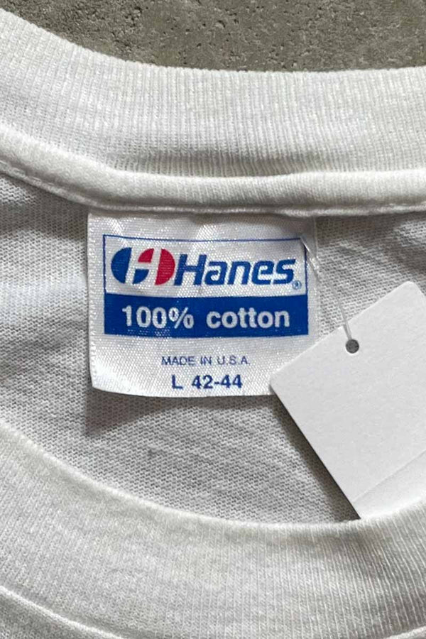 MADE IN USA 85'S S/S DR.SCIENCE PRINT T-SHIRT / WHITE [SIZE: L USED]