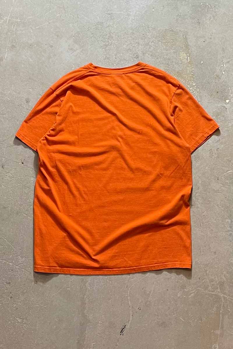 Y2K EARLY 00'S S/S ONE POINT LOGO T-SHIRT / ORANGE [SIZE: L USED]