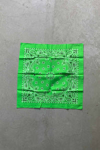 MADE IN USA PAISLEY BANDANA / GREEN [SIZE: ONE SIZE USED]