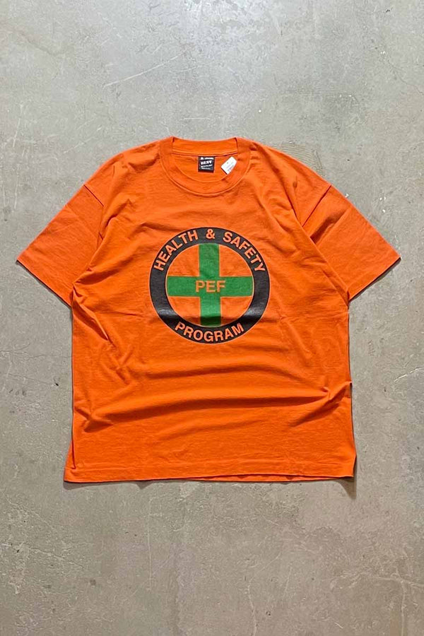 MADE IN USA 90'S PEF TEE SHIRT / ORANGE [SIZE: XL USED]