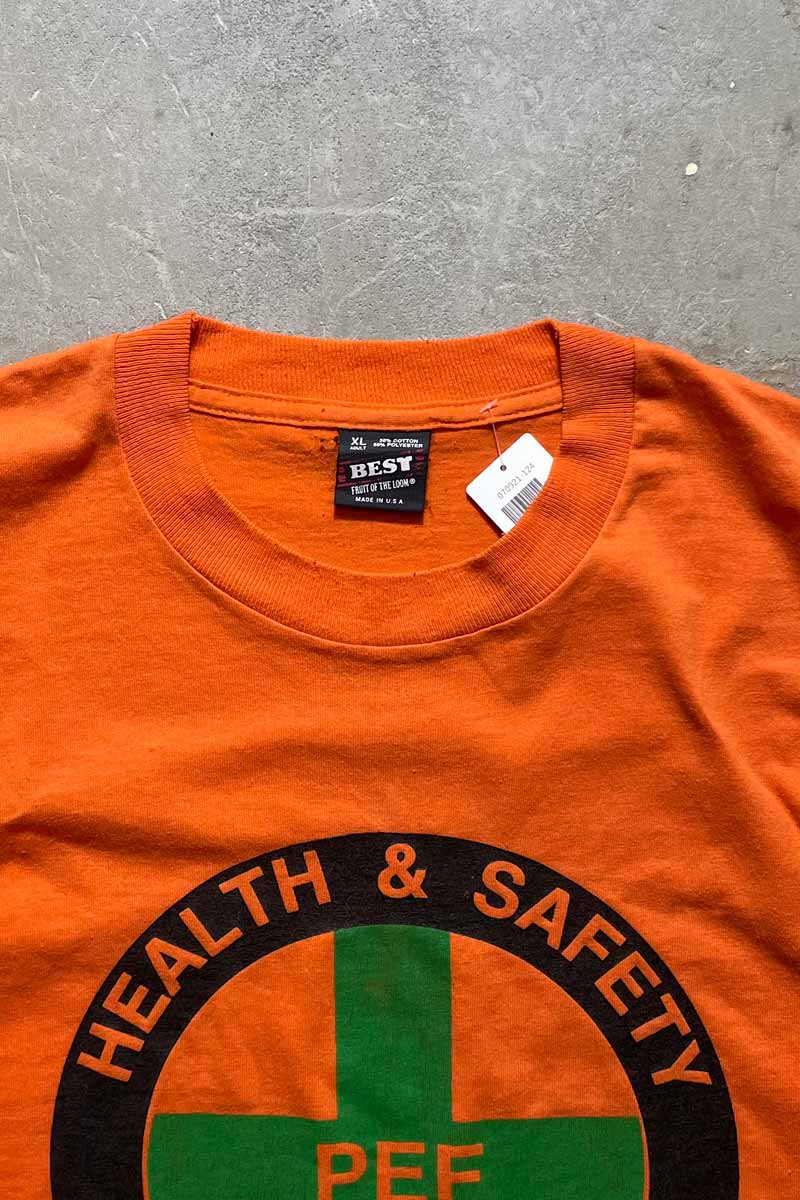 MADE IN USA 90'S PEF TEE SHIRT / ORANGE [SIZE: XL USED]