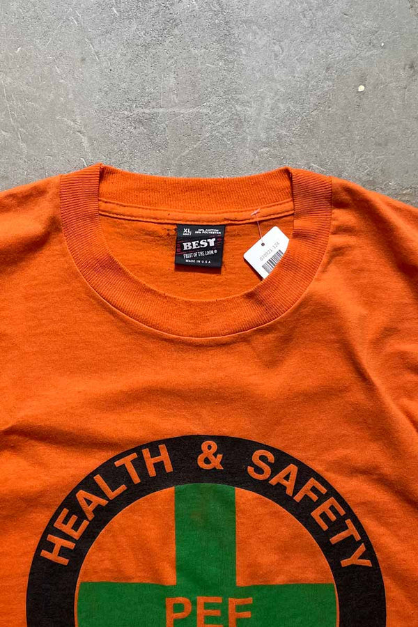 MADE IN USA 90'S PEF TEE SHIRT / ORANGE [SIZE: XL USED]