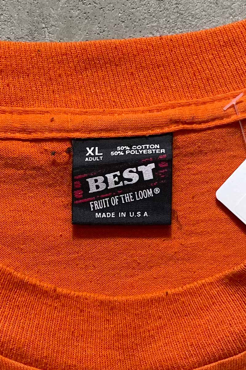 MADE IN USA 90'S PEF TEE SHIRT / ORANGE [SIZE: XL USED]