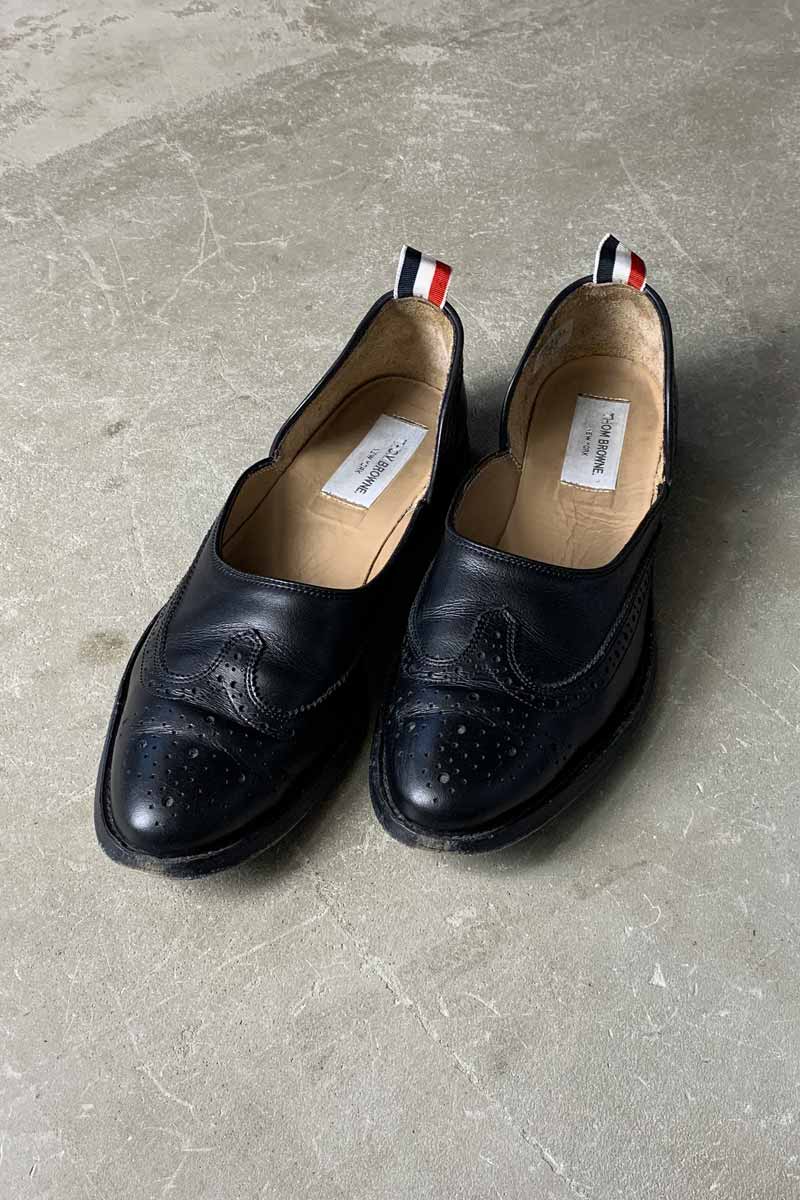thombrowneTHOM BROWNE WING TIP FLAT トムブラウン 39サイズ
