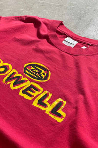 S/S POWELL SKATEBOARDS PRINT T-SHIRT / RED [SIZE: L USED]