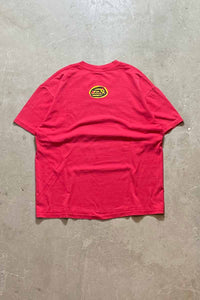 S/S POWELL SKATEBOARDS PRINT T-SHIRT / RED [SIZE: L USED]