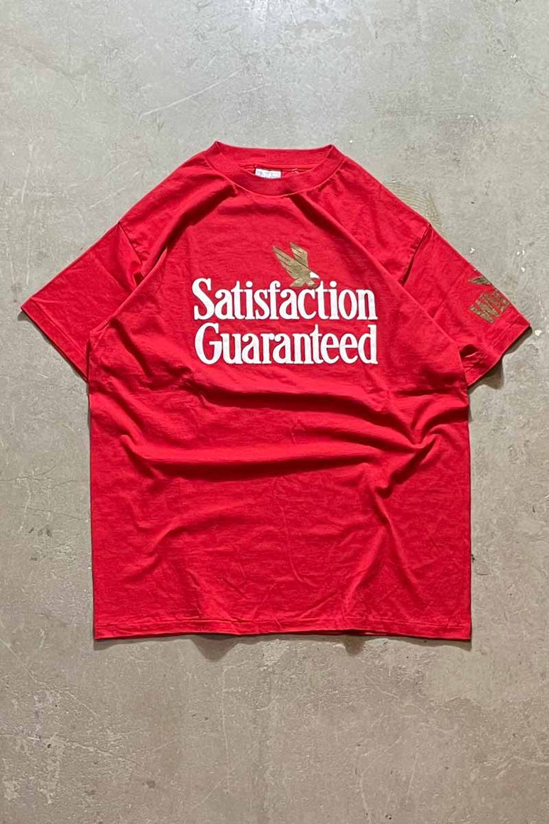 MADE IN USA 90'S WINSTON SATISFACTION GUARANTEED T-SHIRT / RED [SIZE: XL DEADSTOCK/NOS]