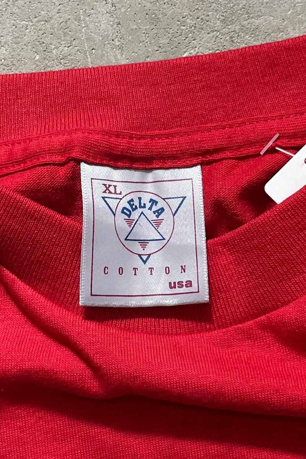 MADE IN USA 90'S WINSTON SATISFACTION GUARANTEED T-SHIRT / RED [SIZE: XL DEADSTOCK/NOS]