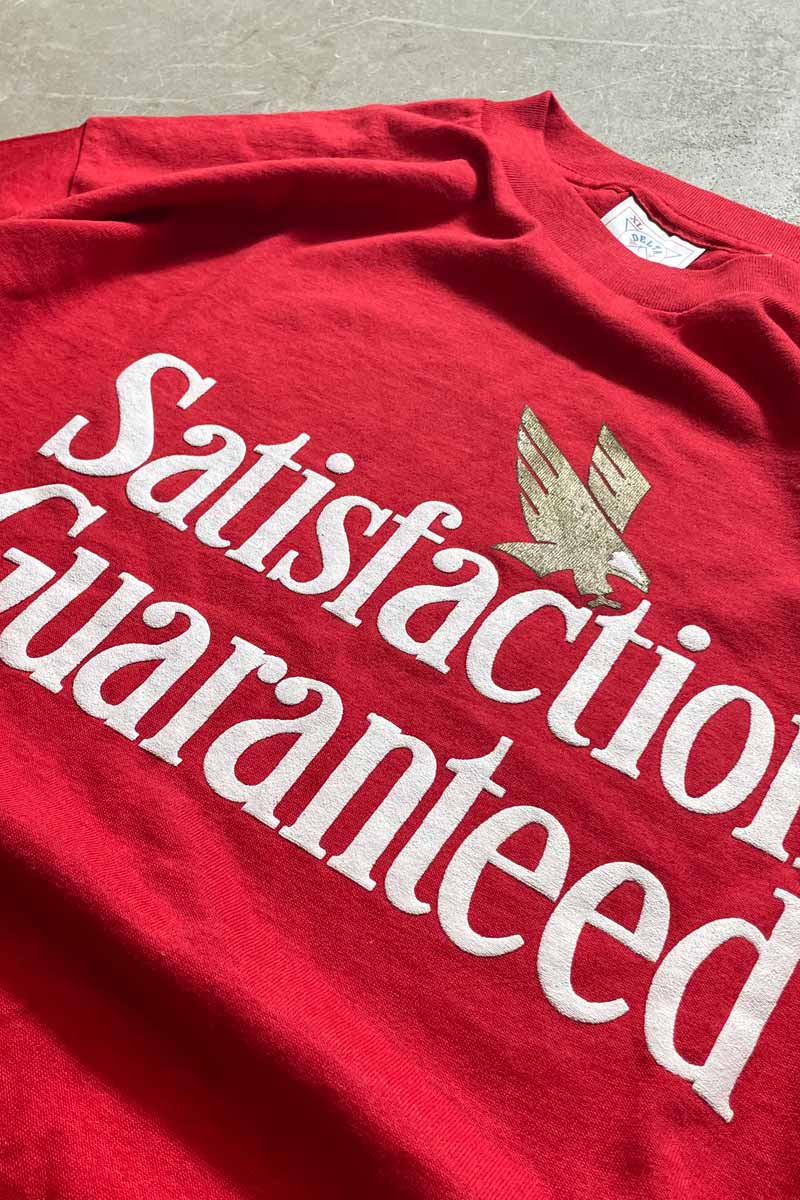 MADE IN USA 90'S WINSTON SATISFACTION GUARANTEED T-SHIRT / RED [SIZE: XL DEADSTOCK/NOS]