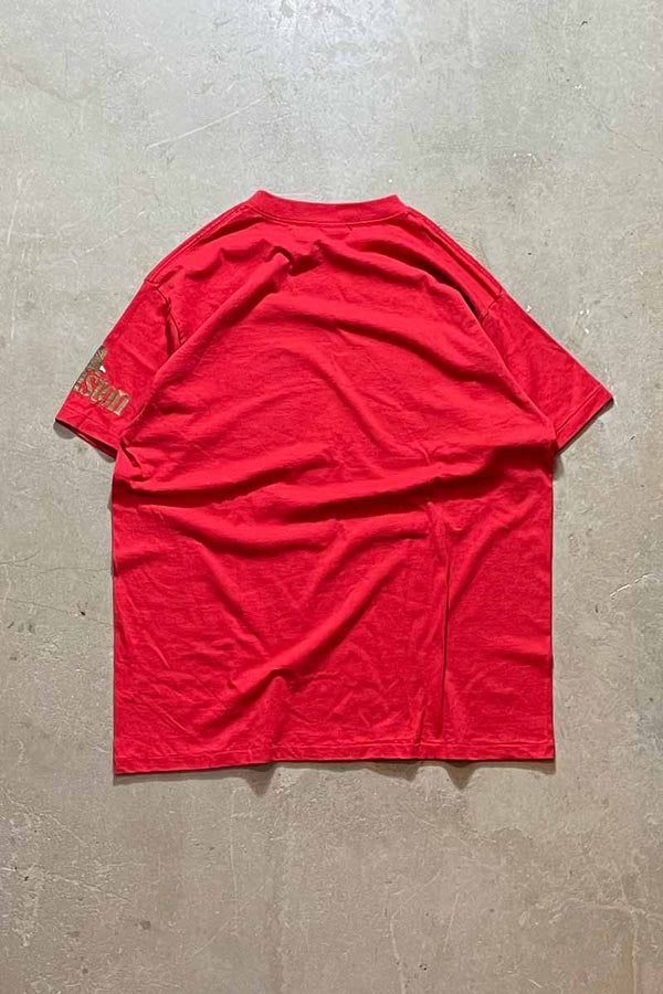 MADE IN USA 90'S WINSTON SATISFACTION GUARANTEED T-SHIRT / RED [SIZE: XL DEADSTOCK/NOS]