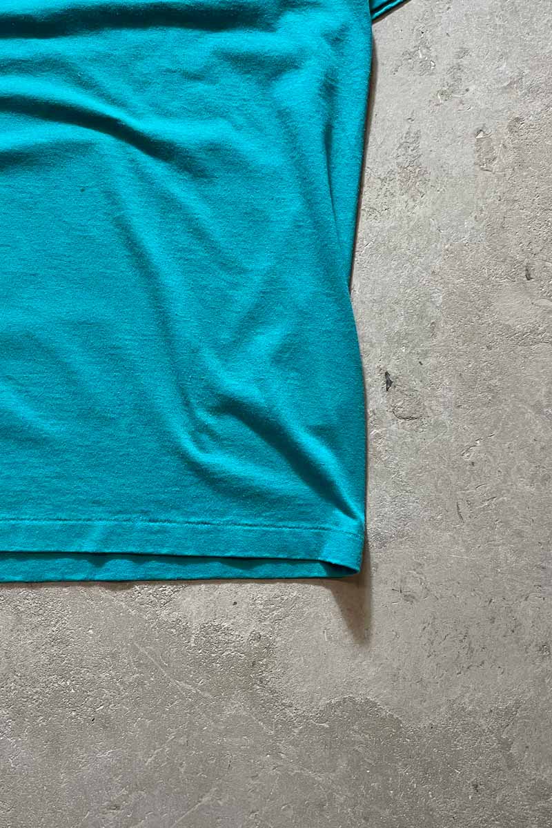 MADE IN USA 90'S USTA / VOLVO SECTIONALS S/S MESSAGE TEE SHIRTS / TURQUOISE BLUE [SIZE: XL USED]